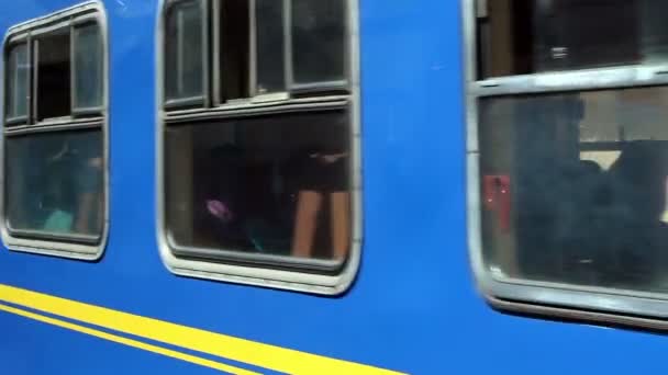 Peru vasúti vonat Windows mozgó kamera Pass — Stock videók
