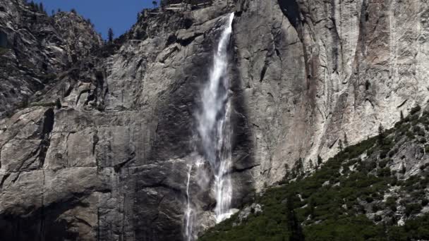 Upper Yosemite Falls National Park In California — Stock Video