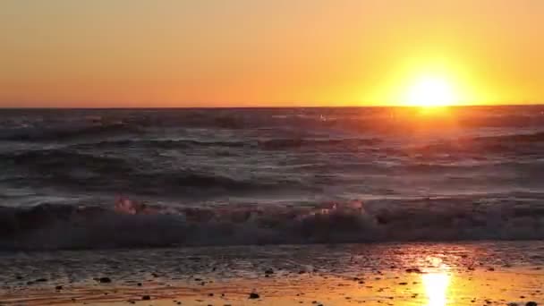 Spidset op solnedgang over Ocean Gold Beach Oregon – Stock-video