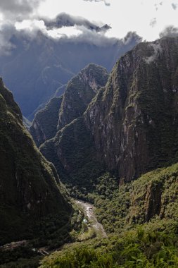Urubamba Nehri Machu Picchu Peru görüldü