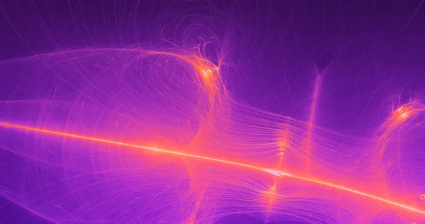 抽象背景线条曲线和粒子蓝色红色紫色 — 图库照片