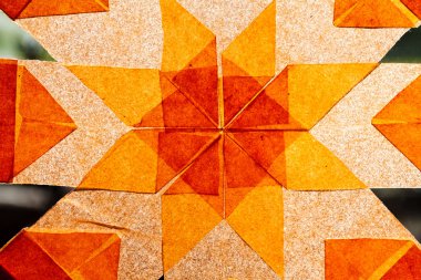 El yapımı kağıt geometrik desen pencere dekorasyon