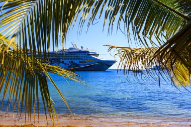 Yakınındaki Coxen delik koyunda demirledi gemi cruise