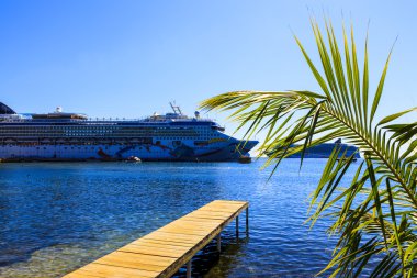 Yakınındaki Coxen delik koyunda demirledi gemi cruise