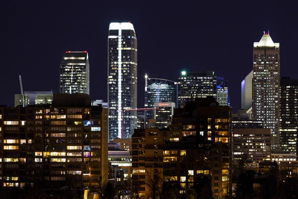 Caída nocturna Calgary Canadá — Foto de Stock