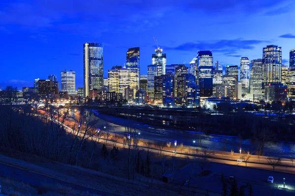 Stadt glühen - Calgary canada — Stockfoto