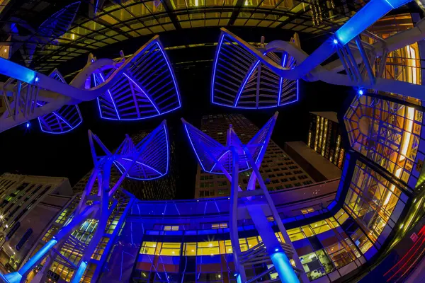 Calgary nacht Canada — Stockfoto