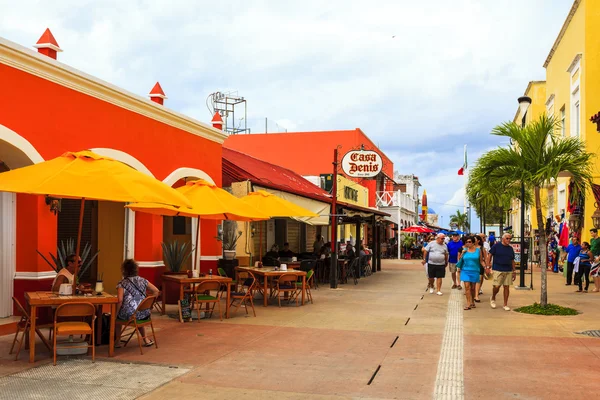 Farbenfrohe Souvenirs, Cafés in Cozumel. Mexiko — Stockfoto