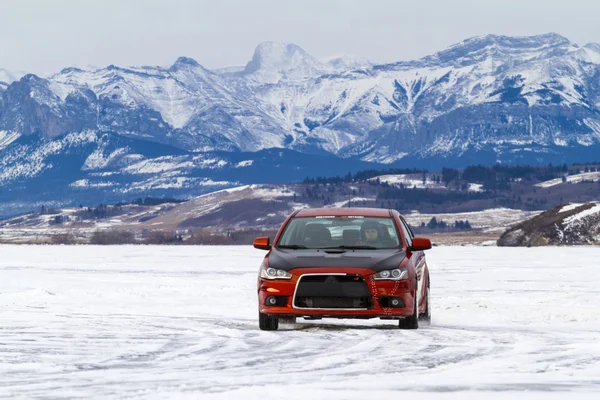 Course de voiture sur glace — Photo