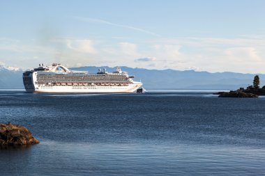 Victoria Harbor gelen yolcu gemisi