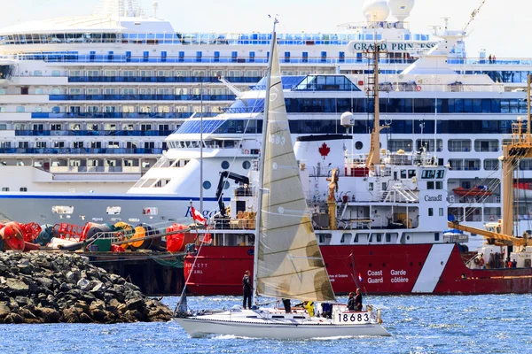 Sailing In Busy Victoria Harbor — Stock Photo, Image