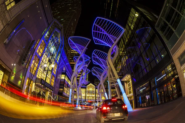 Calgary-Nachtpanorama — Stockfoto