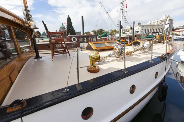 Retro łodzie w porcie Victoria — Zdjęcie stockowe