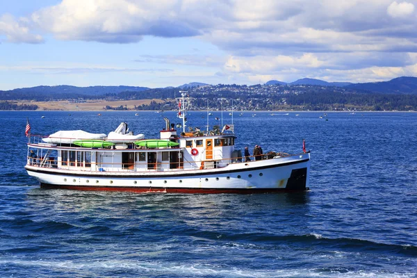Barcos retro en Victoria Harbor — Foto de Stock