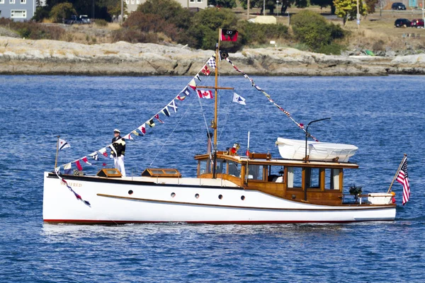 Barcos clássicos bonitos em Victoria Festival — Fotografia de Stock