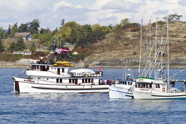 Barcos clássicos bonitos em Victoria Festival — Fotografia de Stock