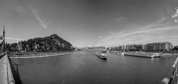 Budapešť Maďarsko Nádherný Panoramatický Výhled Most Elisabeth Řekou Dunaj Třetím — Stock fotografie