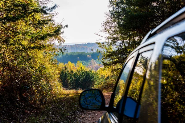 Cestování Lesních Stezkách Lovištích Střední Evropě Podzim — Stock fotografie