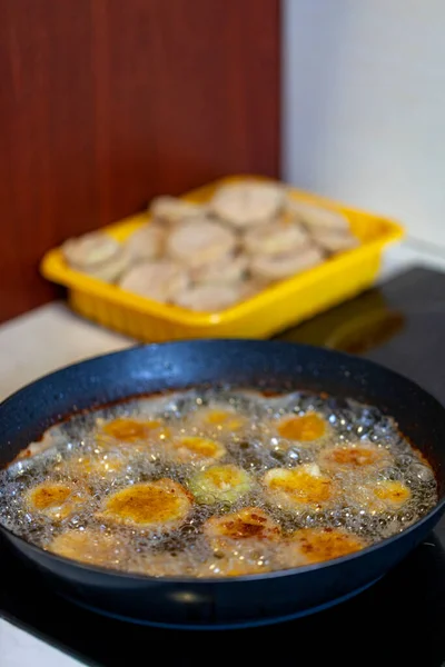 Alimentos Fritos Vegetales Preparación —  Fotos de Stock