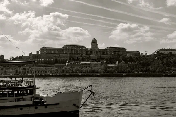 Budapest Mai 2020 Imposant Château Buda Sur Colline Château Avec — Photo