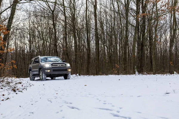 Gerencse Cordillera Central Hungría Enero 2021 Suv Lujo 4X4 Toyota — Foto de Stock