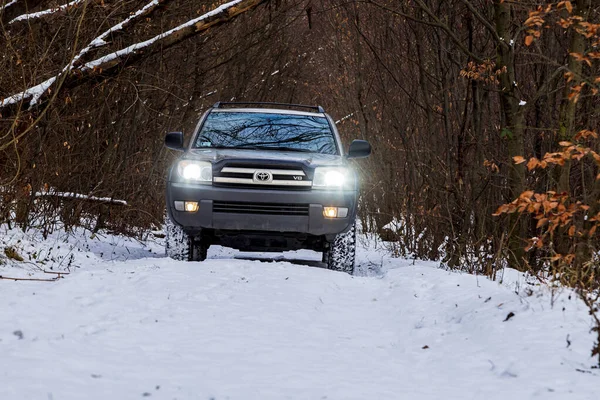 Gerencse Cordillera Central Hungría Enero 2021 Suv Lujo 4X4 Toyota — Foto de Stock