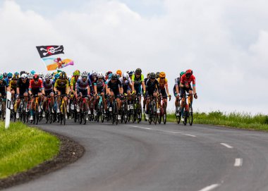  Macaristan 12 Mayıs 2021: Birinci aşama sırasında Siofok ve Kaposvar arasında yolculuk. 