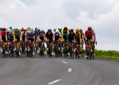  Macaristan 12 Mayıs 2021: Birinci aşama sırasında Siofok ve Kaposvar arasında yolculuk. 