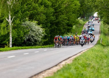  Macaristan 12 Mayıs 2021: Birinci aşama sırasında Siofok ve Kaposvar arasında yolculuk. 