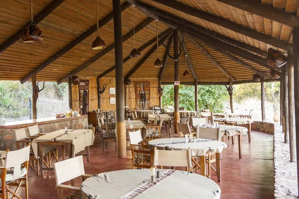 Ruaha Lodge Serengeti Tanzania May 2013 Tourist Reception Dining Hut — 图库照片