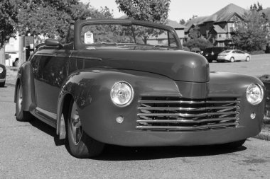 Victoria BC Canada - 27 Ağustos 2017: Geleneksel Vancouver Adası Motor Toplantısı 'nda egzotik ithal otomobiller sergileniyor. 