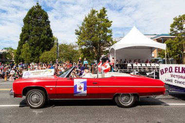 Victoria Canada - 22 Mayıs 17: Victoria 'nın en büyük geçit töreni ve Kanada ve ABD' den 100.000 'den fazla insan.