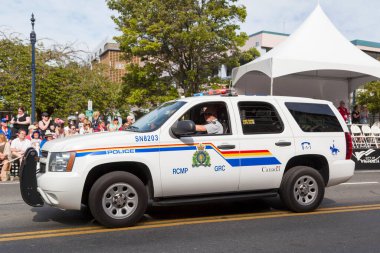 Victoria Canada - 22 Mayıs 17: Victoria 'nın en büyük geçit töreni ve Kanada ve ABD' den 100.000 'den fazla insan.