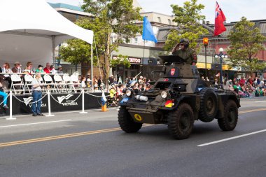 Victoria Canada - 22 Mayıs 17: Victoria 'nın en büyük geçit töreni ve Kanada ve ABD' den 100.000 'den fazla insan.