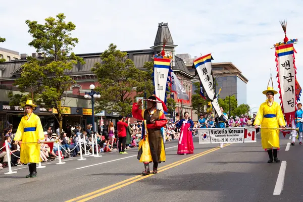 Victoria Canada Mei Victoria Grootste Parade Het Aantrekken Van Meer — Stockfoto