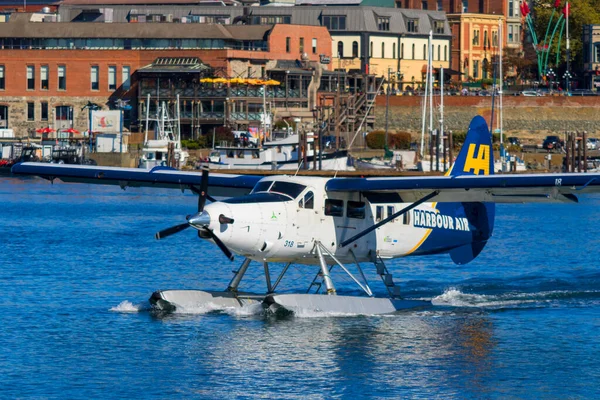 Vittoria Canada Agosto 2016 Traffico Aereo Galleggiante Nel Porto Interno — Foto Stock