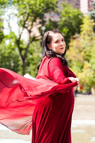 Calgary Kanada Srpna 2014 Model Ukazuje Módu Arabského Stylu Veřejném — Stock fotografie