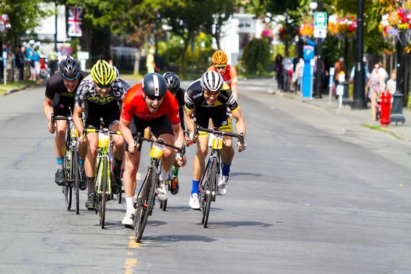 Victoria Canada Aug Cyklister Deltar Tour Victoria Evenemanget 140 Långa — Stockfoto