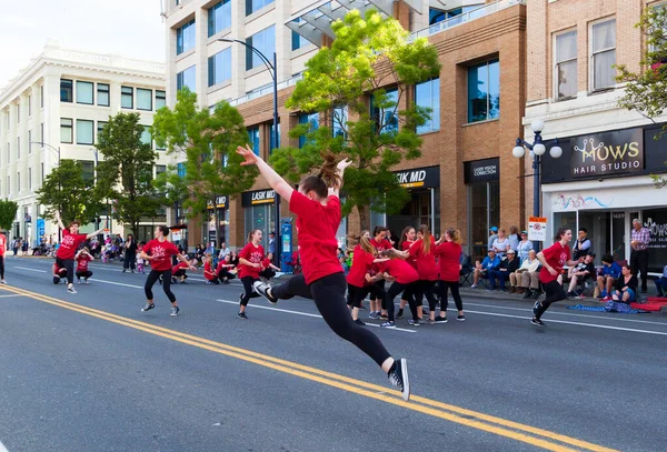 Victoria Canada Μάιος Μεγαλύτερη Παρέλαση Της Βικτώριας Και Προσελκύει Πάνω — Φωτογραφία Αρχείου