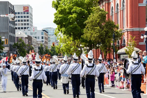 Victoria Canadá Mayo Desfile Más Grande Victoria Que Atrae Más — Foto de Stock