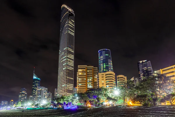 Surfers Paradise Australia Feb 2019 View Surfers Paradise Night Beach — Stock Photo, Image