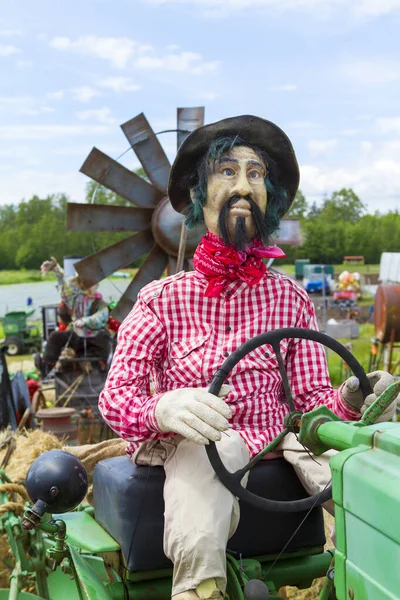 Victoria Canada Mei Een Boer Marionet Een Praalwagen Afwachting Van — Stockfoto