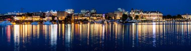 Victoria B.C. Canada September 11, 2017: Inner Harbor Panorama