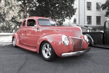 Victoria BC Canada - 27 Ağustos 2017: Geleneksel Vancouver Adası Motor Toplantısı 'nda egzotik ithal otomobiller sergileniyor. 