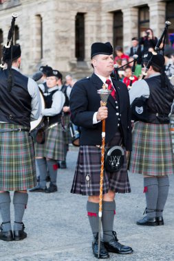 Victoria Canada - May 20,  2017: Victoria's Highland Games and Celtic Festival kicks off with a Band Parade. This is an annual festival and brings young and old for the next 3 days