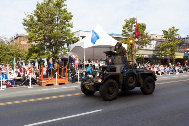 Victoria Canada - 22 Mayıs 17: Victoria 'nın en büyük geçit töreni ve Kanada ve ABD' den 100.000 'den fazla insan.