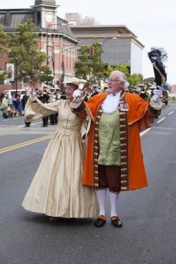 Victoria Canada - 22 Mayıs 17: Victoria 'nın en büyük geçit töreni ve Kanada ve ABD' den 100.000 'den fazla insan.