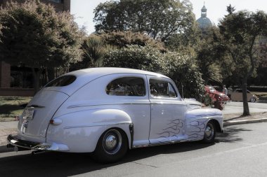 Victoria BC Canada - 27 Ağustos 2017: Geleneksel Vancouver Adası Motor Toplantısı 'nda egzotik ithal otomobiller sergileniyor. 