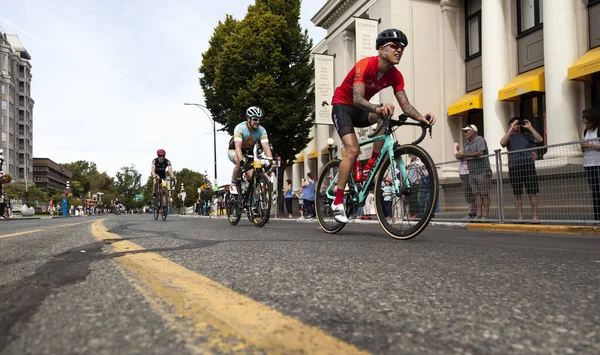 Victoria Canada Août Les Cyclistes Participent Événement Tour Victoria 140 — Photo