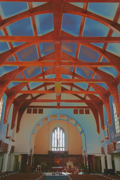 Interieur Van Oude Kathedraal Van Stad — Stockfoto
